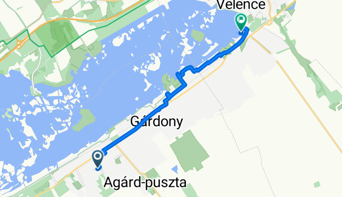 Árpád fejedelem utca, Gárdony to Velence