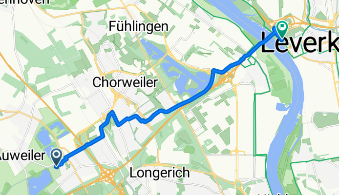 Fröbelstraße, Köln nach Rheinallee, Leverkusen