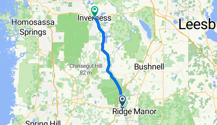 Brooksville to N Apopka Ave, Inverness