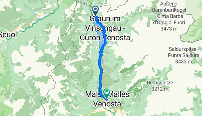 6 July from Reschebsee to Nalles Venosta