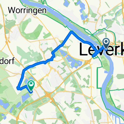 Rheinallee, Leverkusen nach Fröbelstraße, Köln