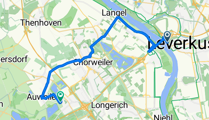 Rheinallee, Leverkusen nach Fröbelstraße, Köln