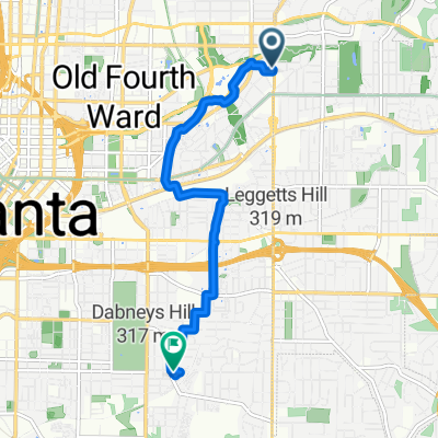 Moreland Ave NE, Atlanta to United Ave SE, Atlanta
