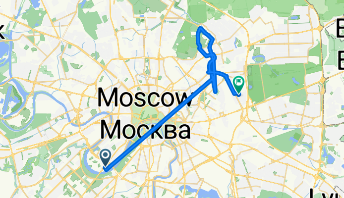улица Лужники, Москва до 8-я улица Соколиной Горы, Москва