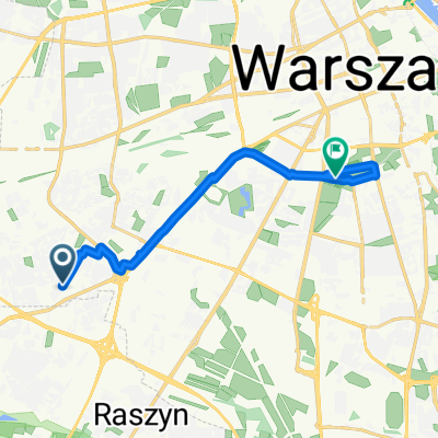 От Skoroszewska LOK до Aleja Niepodległości