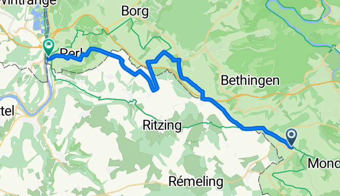 Büdinger Straße, Merzig nach Bahnhofstraße, Perl