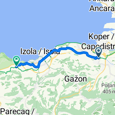 Prisoje, Koper to E6-Ciglarjeva pot, Izola