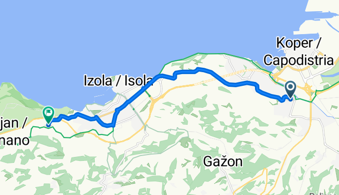 Prisoje, Koper to E6-Ciglarjeva pot, Izola
