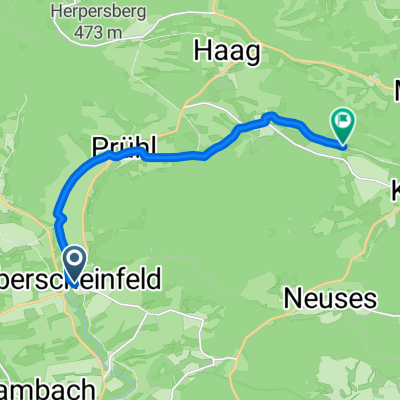 Erlabronner Straße, Oberscheinfeld nach Burghaslach