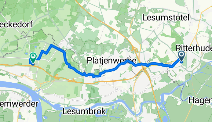 Schillerstraße, Ritterhude nach Am Rabenfeld, Bremen