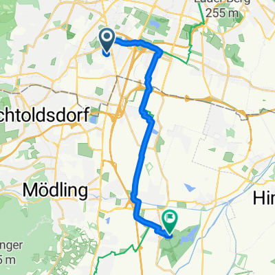 Helene-Thimig-Weg, Wien nach Laxenburg