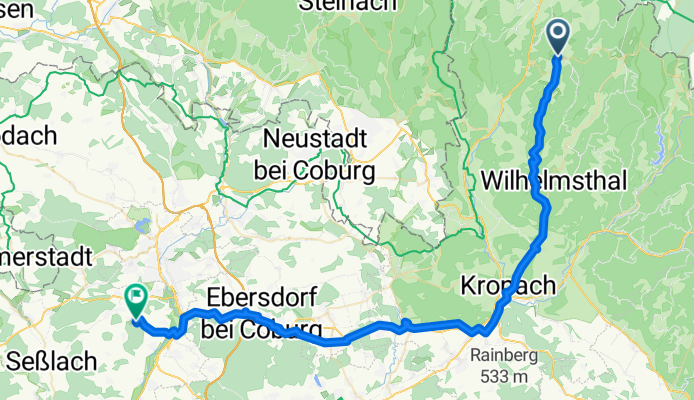 Hauptstraße, Teuschnitz nach Hohenstein, Ahorn