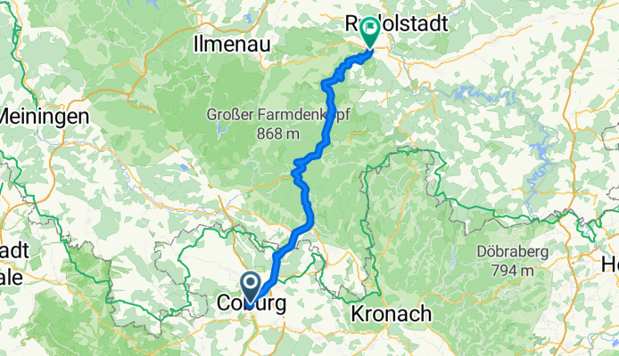 2. Coburg - Bad Blankenburg üb. Neuhaus