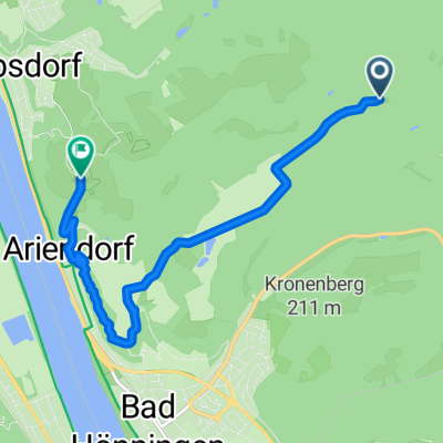 Bad Hönningen nach Rheintalstraße, Leubsdorf
