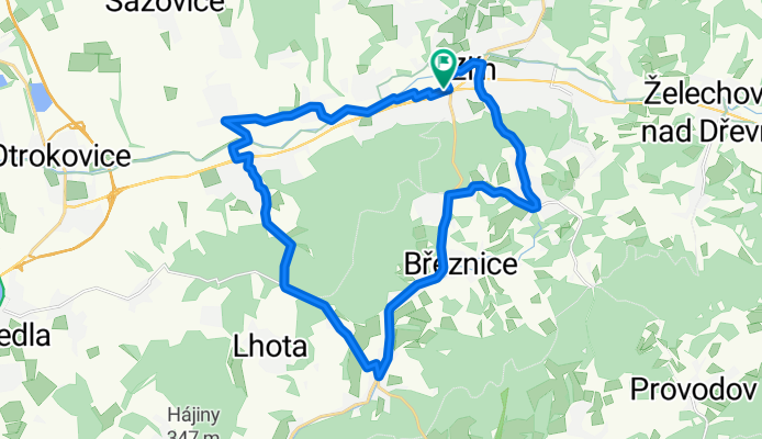 _CZE _ ZL - okruh okolo 30km č. 1 (Kudlov, Salaš, Tečovice)