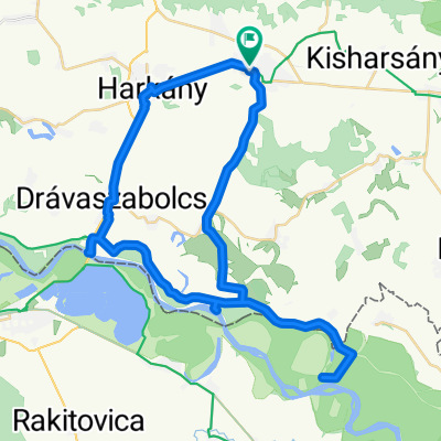 Siklós - Boros-Dráva HR homokpad - Drávaszabolcs Kikötő - Harkány - Siklós