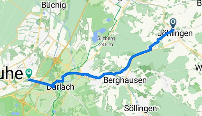 Jöhlinger Straße, Walzbachtal nach Oststadt, Karlsruhe