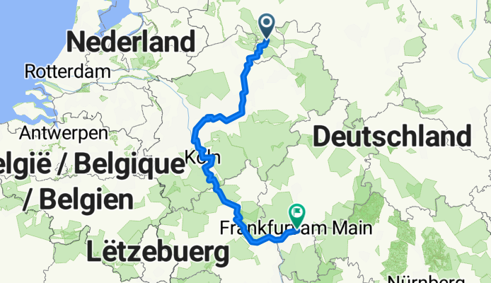 Belm bis Frankfurt über Bonn und B.G.