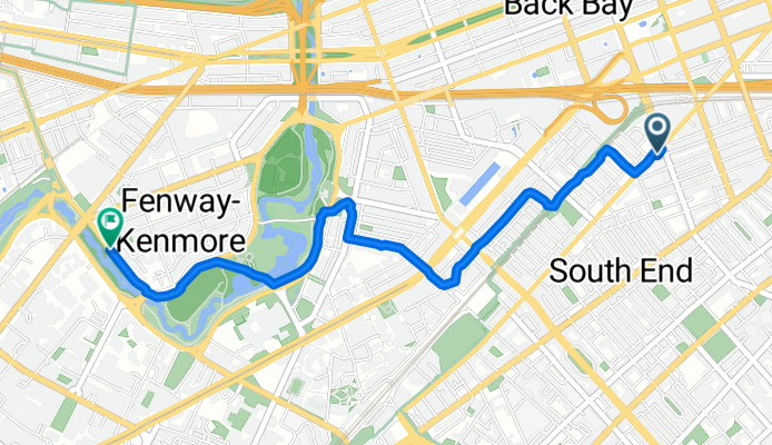 Columbus Ave, Boston to Park Dr, Boston