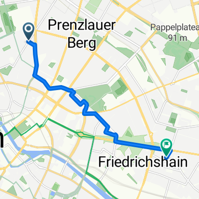 Kastanienallee, Berlin nach Boxhagener Straße, Berlin
