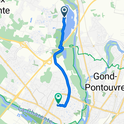 De Rue du Plan d'Eau à Rue Gontran Labregere Bis