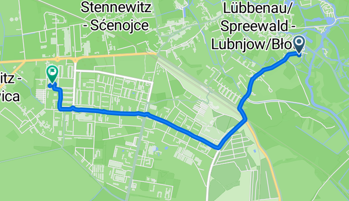 Dammstraße, Lübbenau/Spreewald nach Dr-Albert-Schweitzer-Straße, Lübbenau/Spreewald