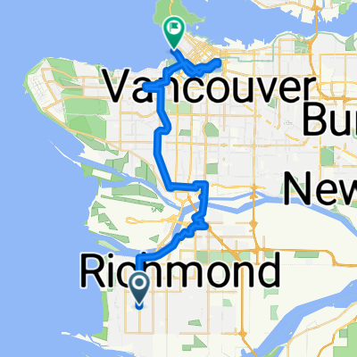 Railway Ave, Richmond to English Bay, Vancouver