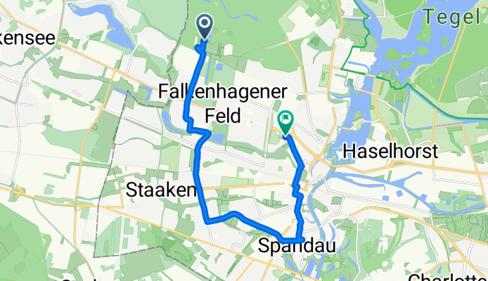 Spandau, Berlin nach Am Heimhort, Berlin