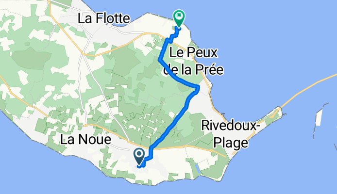 Rue des Jaulaines, Sainte-Marie-de-Ré nach La Flotte
