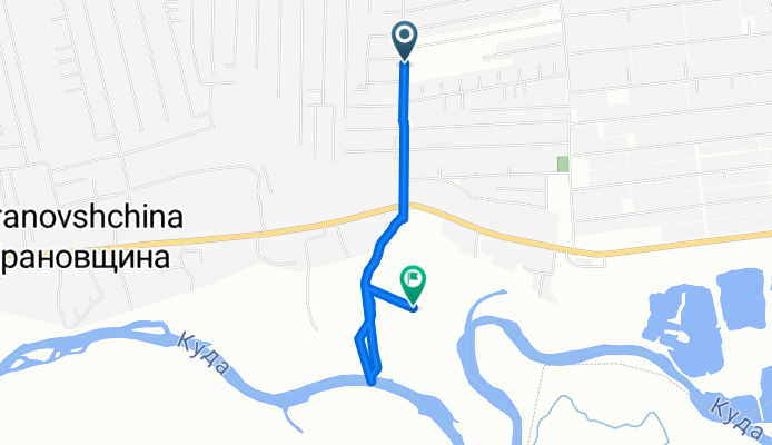 От улица Центральная до Береговая улица