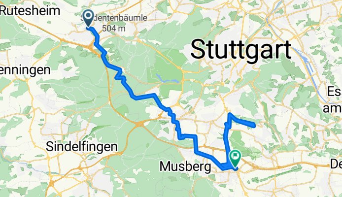 Römerstraße, Leonberg nach Esslinger Straße, Leinfelden-Echterdingen
