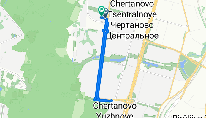 От Чертановская улица до Москва