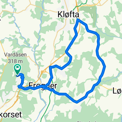 Vardefjellet-Lunderåsen-Kløfta-Vardefjellet