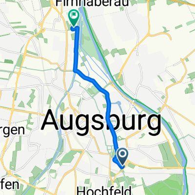 Baumgartnerstraße, Augsburg nach Kühbacher Weg, Augsburg
