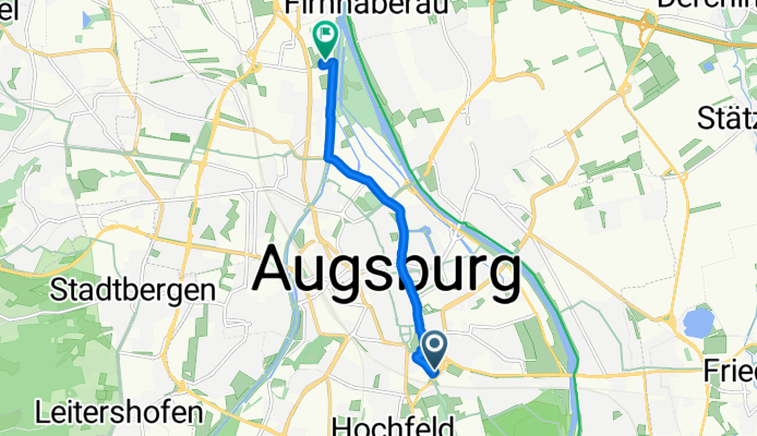 Baumgartnerstraße, Augsburg nach Kühbacher Weg, Augsburg