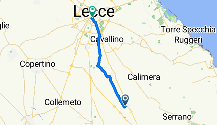 Via Stazione, Zollino nach Piazzetta Giosuè Carducci, Lecce