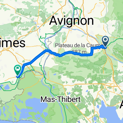 Cavaillon nach Campingpaltz Saint Gilles