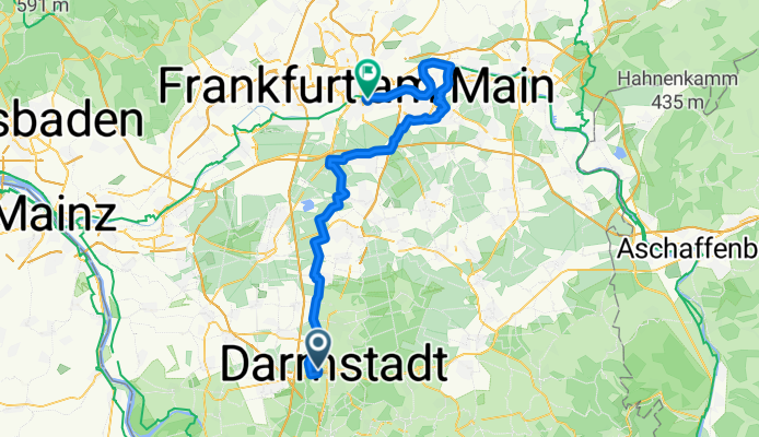 Von Darmstadt bis Frankfurt am Main