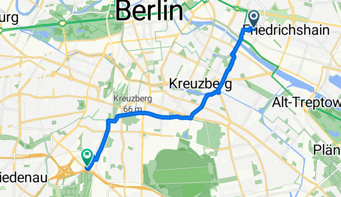 52.513, 13.436 nach 52.475, 13.361