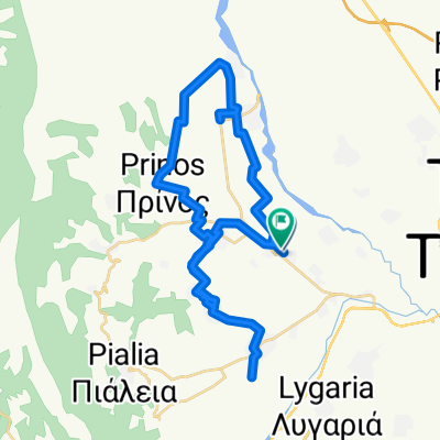 Οδός Χωρίς Ονομασία to Επαρχιακή Οδός Μεγάρχης-Γενεσίου