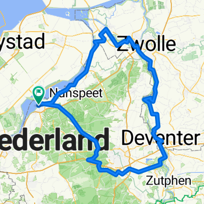 Route vanuit Harderwijk, 174,5 km