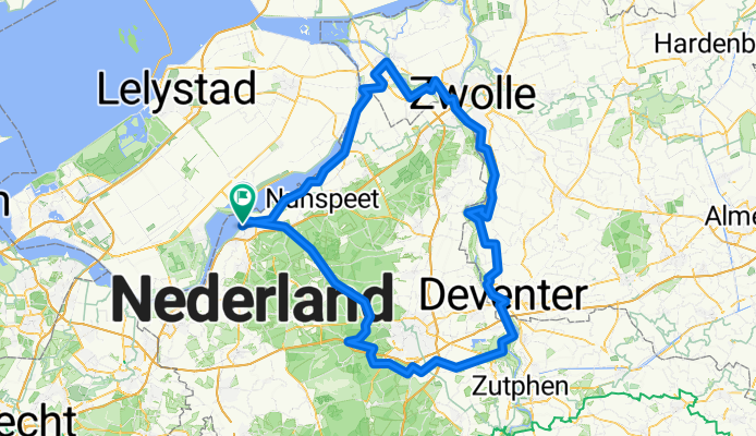 Route vanuit Harderwijk, 174,5 km