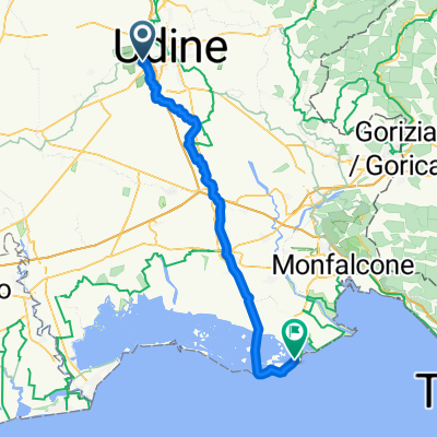 Route nach Gemona del Friuli