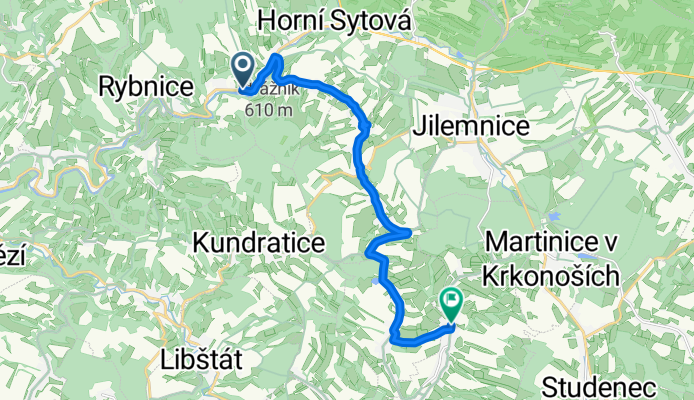 Háje nad Jizerou do Roztoky u Jilemnice