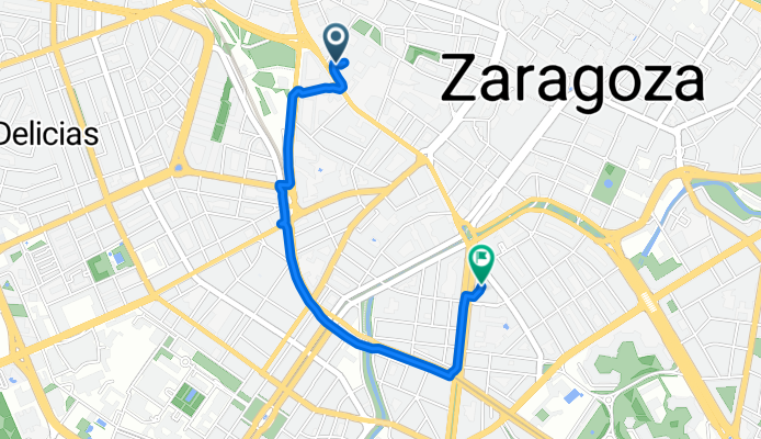 Paseo de María Agustín, Zaragoza a Paseo de Sagasta, Zaragoza