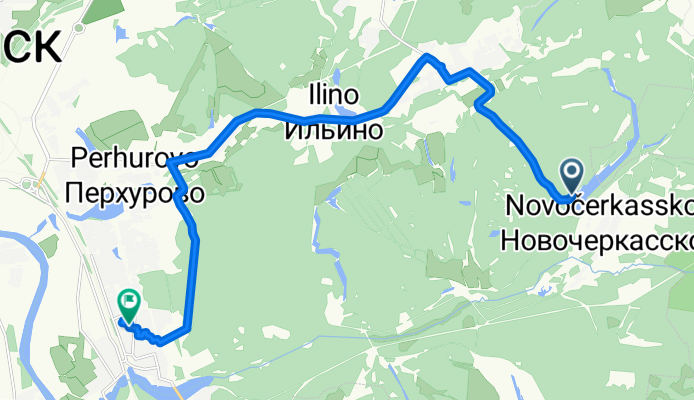 Воскресенский район до улица Спартака, Воскресенск