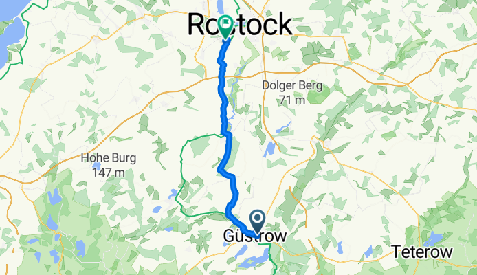 Lange Stege, Güstrow nach Südstadt, Rostock