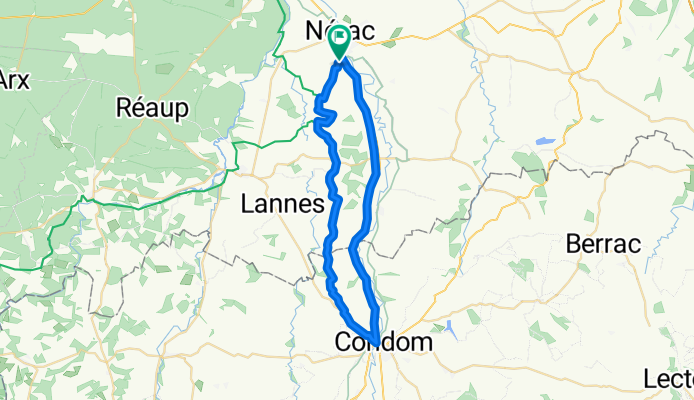 Route de Cassanel, Nérac to Route de Cassanel, Nérac