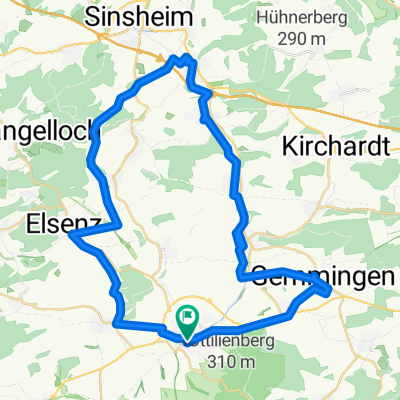 Route nach Eppingen