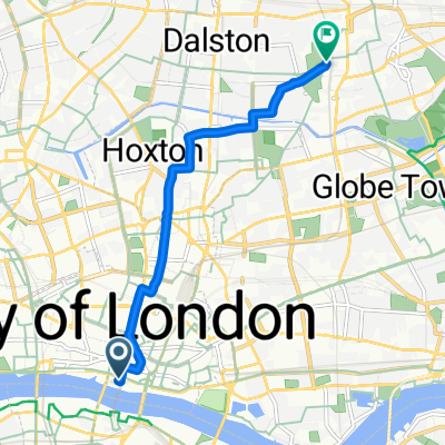 Cousin Lane, London to Martello Street, London